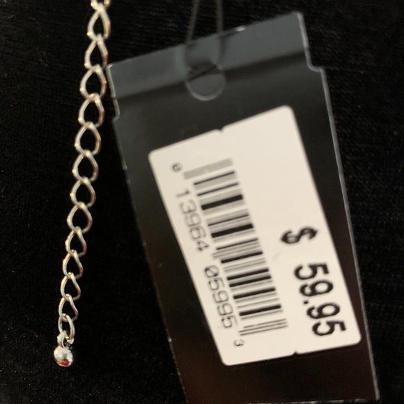 Ballet Silver, Mauve, Purple, Crystal Necklace - Picture 6 of 9